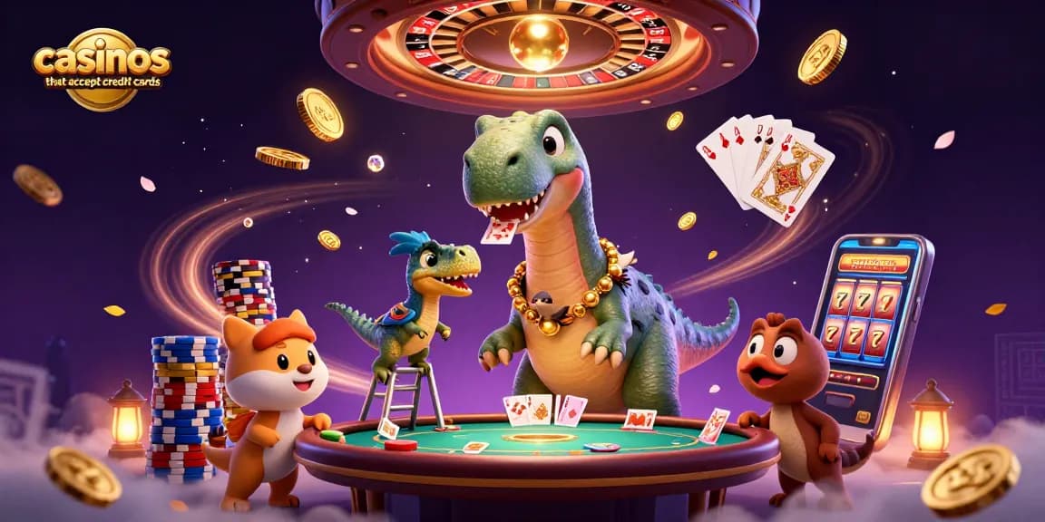 Join the fun at casinos that accept credit cards featuring vibrant gaming scenes filled with excitement.