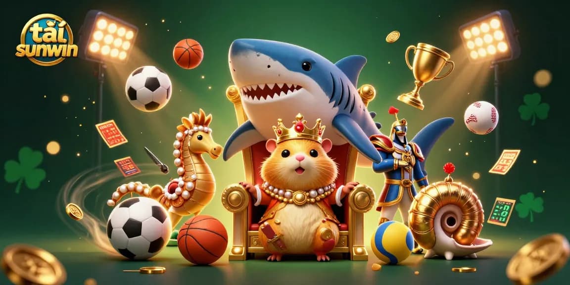 Experience the excitement of tải sunwin with dynamic casino action in this vibrant illustration.