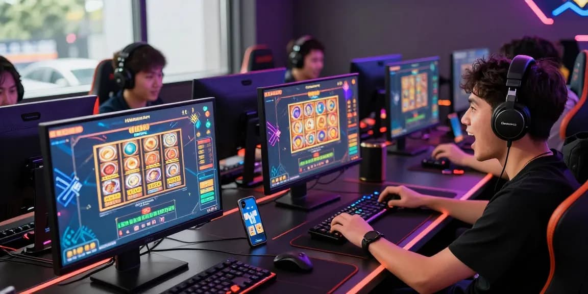 Exciting players enjoying 68gamebai in a dynamic online gaming environment with engaging visuals and vibrant interactions.