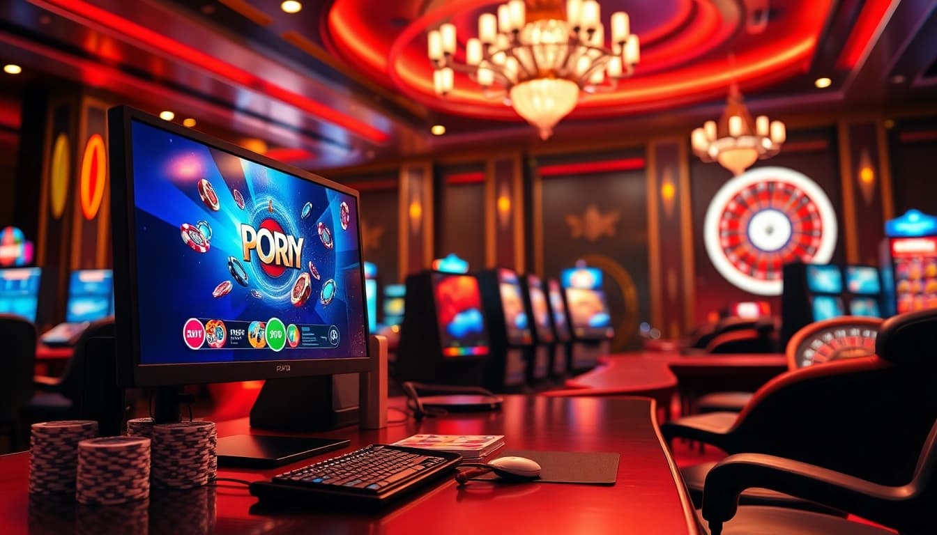 Play popular porn games in a vibrant casino setting filled with immersive gambling experiences.