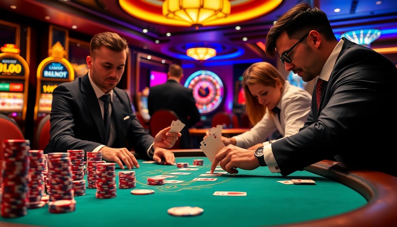Experience the thrill of bro138 at a luxurious poker table with high-stakes action.