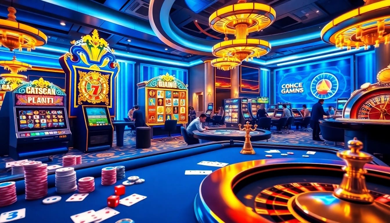 Players enjoying games at a luxury casino with qqmacan tutorials on slots.