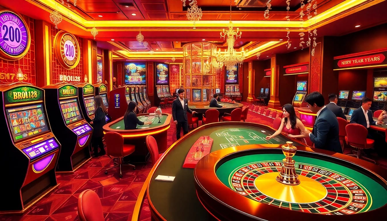 Experience the excitement of winning at BRO138's vibrant online casino, featuring thrilling slot machines and poker tables.