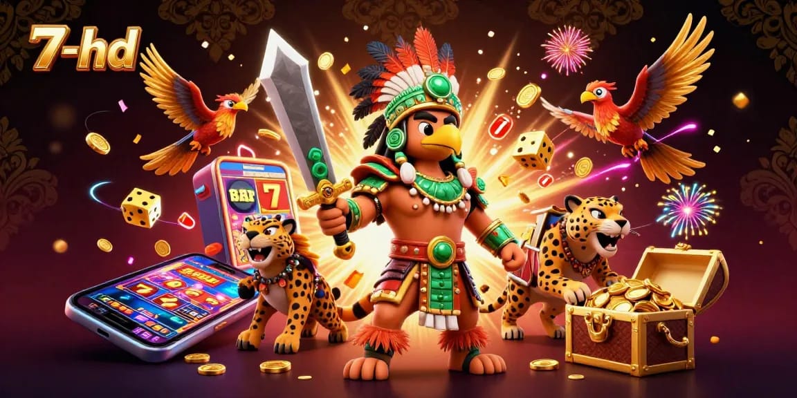 Spin and win with 7-hd's vibrant casino scene, featuring jackpot and game excitement.