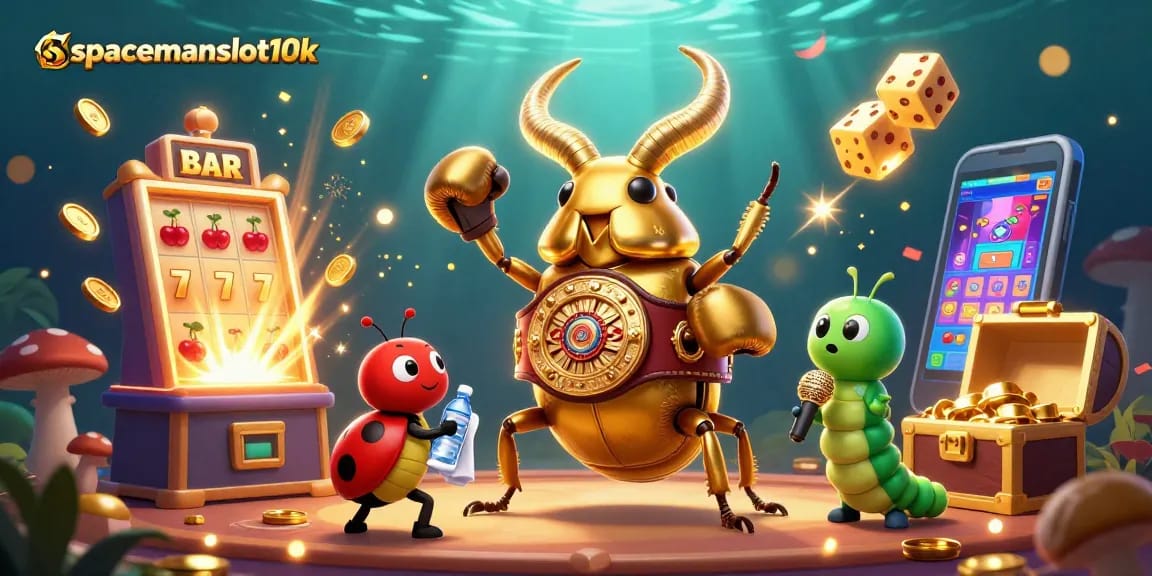 Engage with spacemanslot10k through a vibrant online casino adventure featuring dynamic characters and winning symbols.