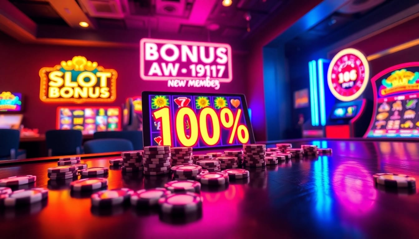 Experience the excitement of online gambling with vibrant slot bonus new member 100% promotions.