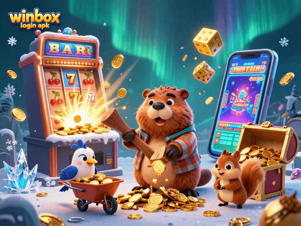 Experience thrilling wins with winbox login apk as beaver and friends enjoy golden coin rewards!