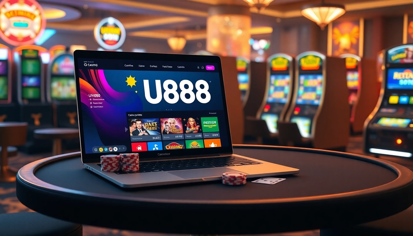 Experience U888 with engaging online slots and casino tables in this vibrant gaming scene.