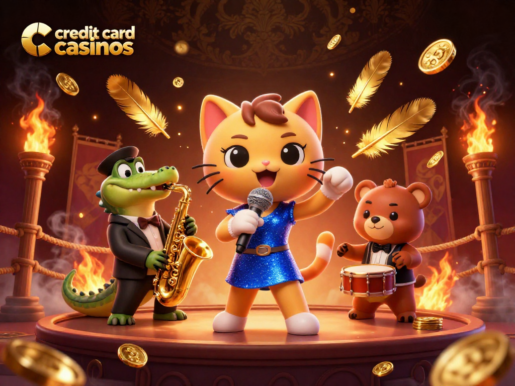 Experience the thrill of credit card casinos with lively characters and immersive gaming elements.