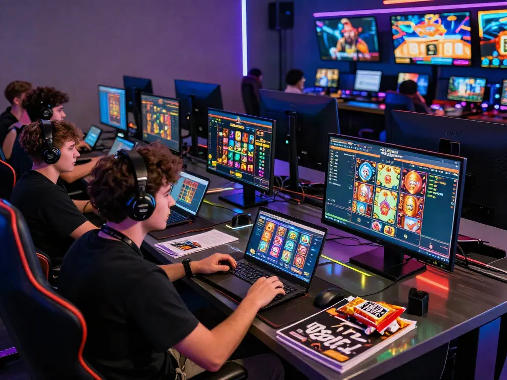 Akujp online gaming experience showcasing players engaged in vibrant slot games.