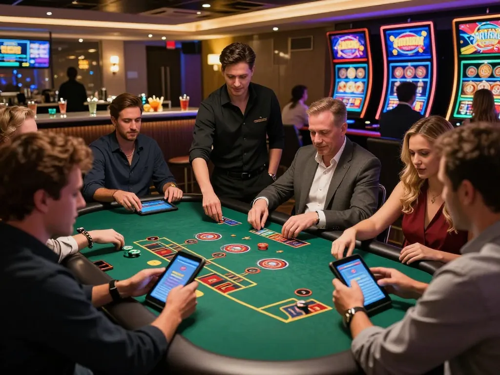 Exciting scene of players enjoying live games at Alev Casino, combining thrilling gameplay with a vibrant atmosphere, perfect for secret giris enthusiasts.
