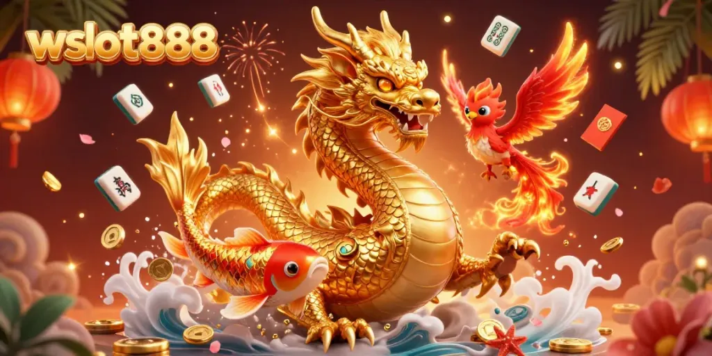 Putar dan menangkan di permainan slot wslot888 bersama naga emas dan phoenix merah!