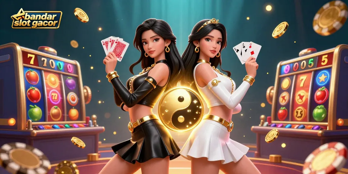 Experience thrilling wins at bandar slot gacor with this vibrant casino illustration featuring engaging game symbols.