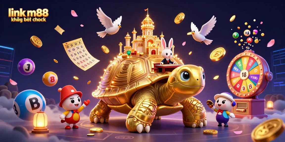 Chơi và thắng với link m88 không bị chặn, bao quanh bởi những yếu tố xổ số sống động trong không gian casino năng động.