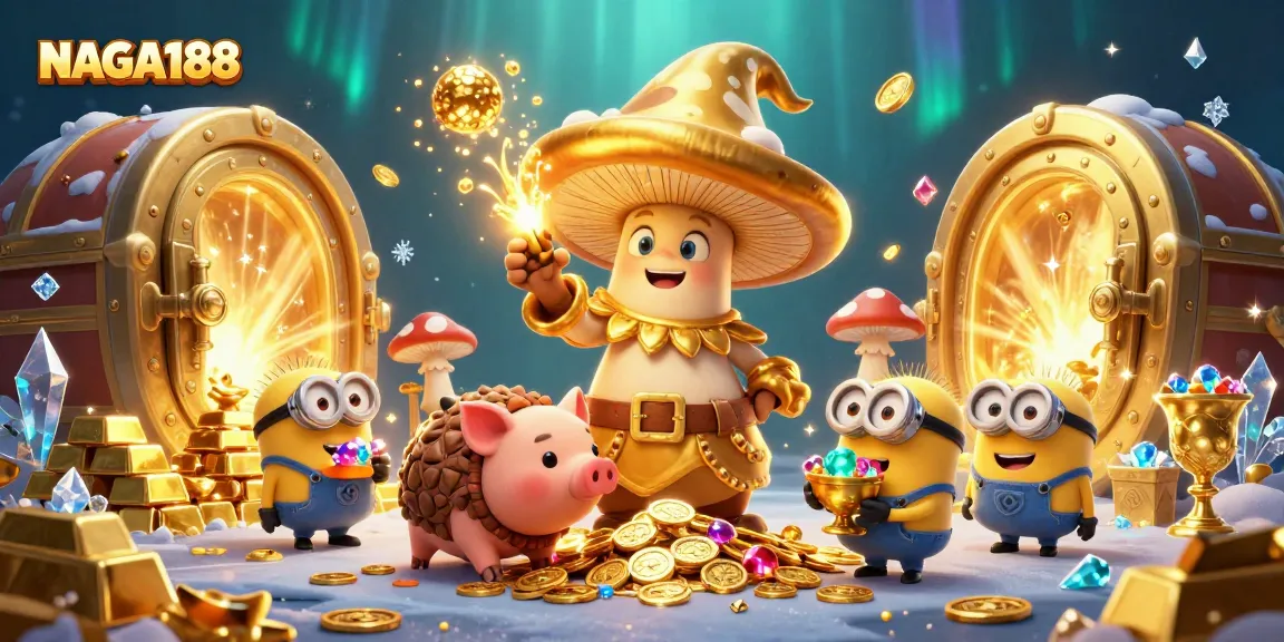 NAGA188 menawarkan slot dan jackpot menarik dengan ilustrasi kasino yang penuh warna dan magis.