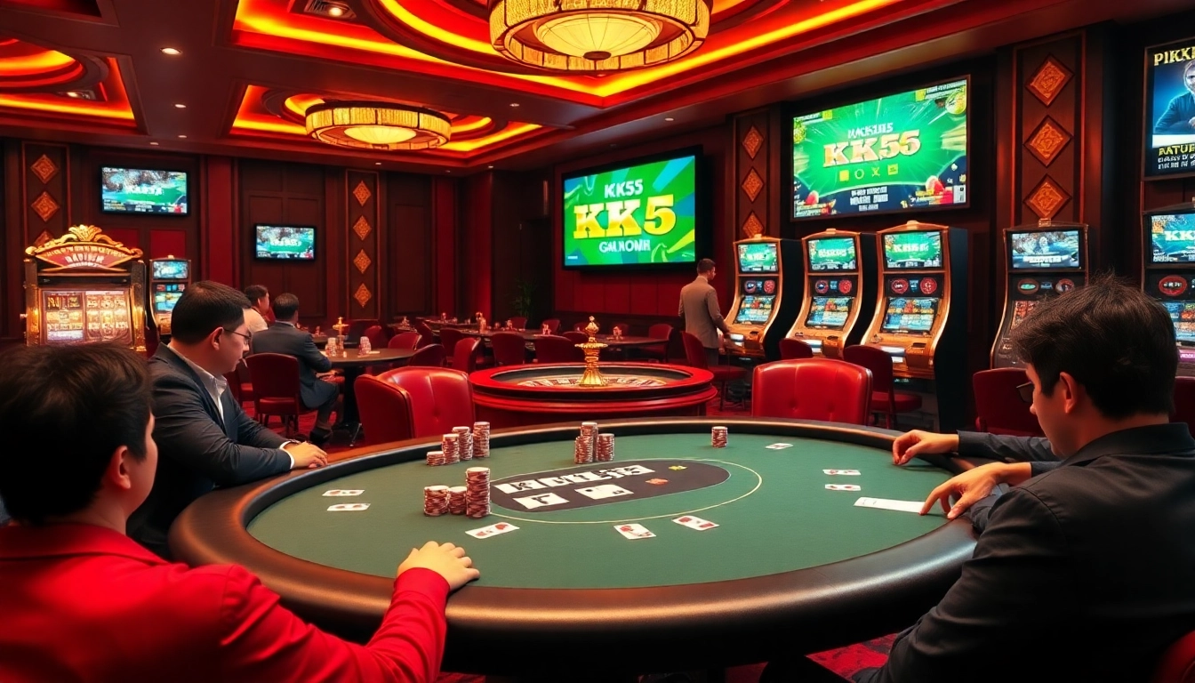 Experience the thrill of casino gaming at KK55.com with lively poker, roulette, and slot machine excitement.