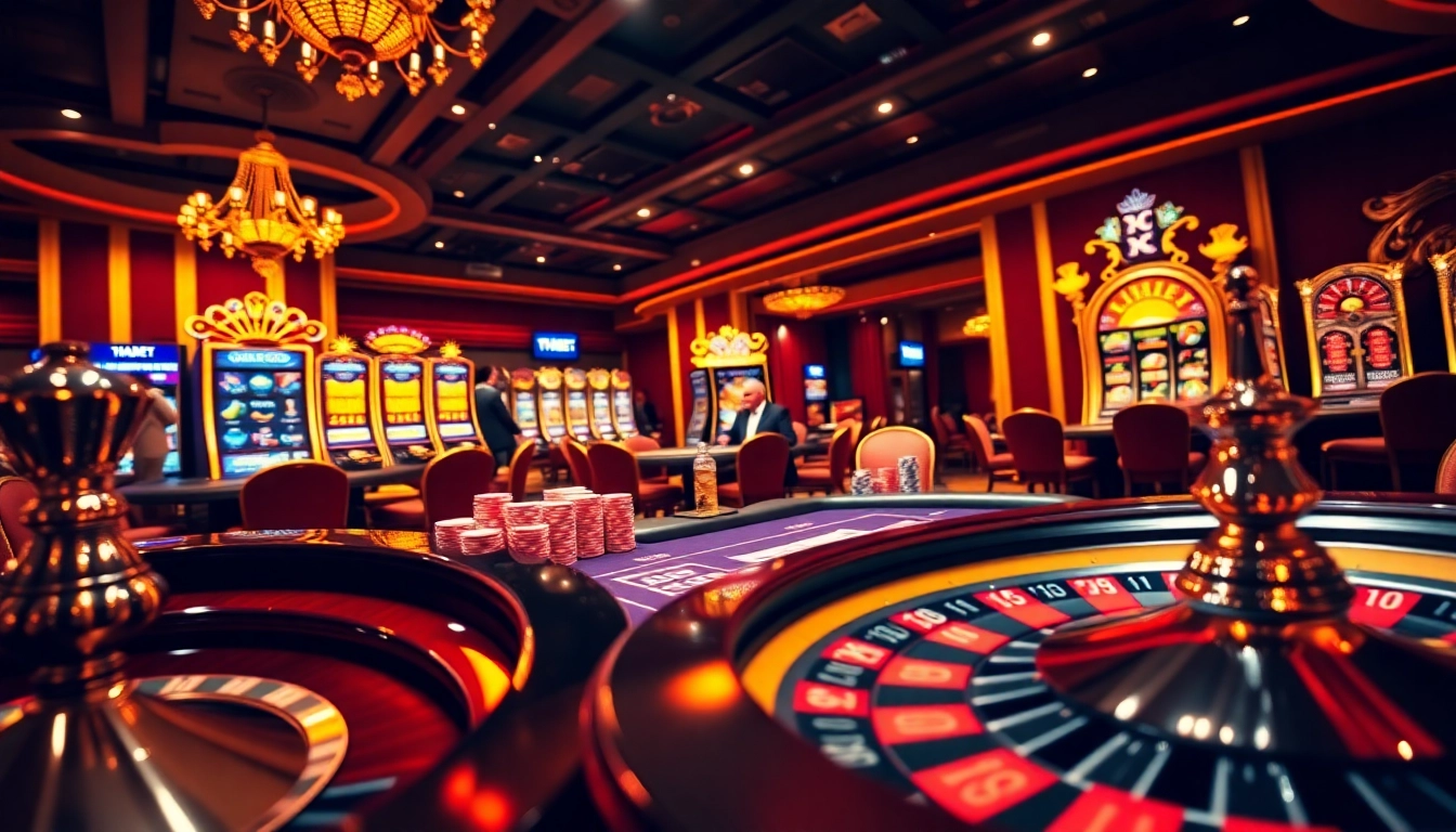 Experience thrilling gaming at https://thabet.vegas/ with vibrant poker action in a luxurious casino.