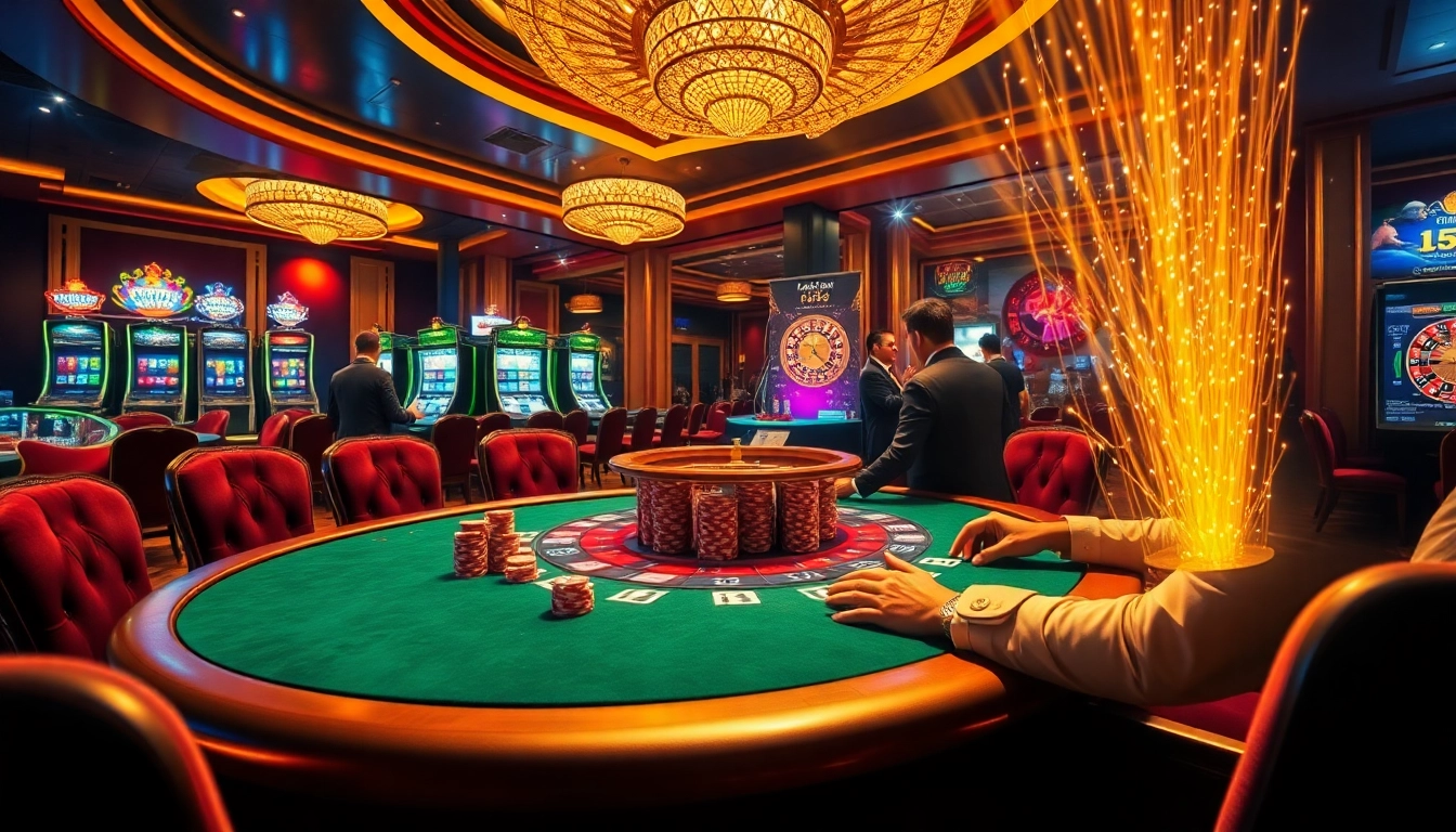 A dynamic poker game at KK55.com with high-stakes chips, luxurious casino ambiance.