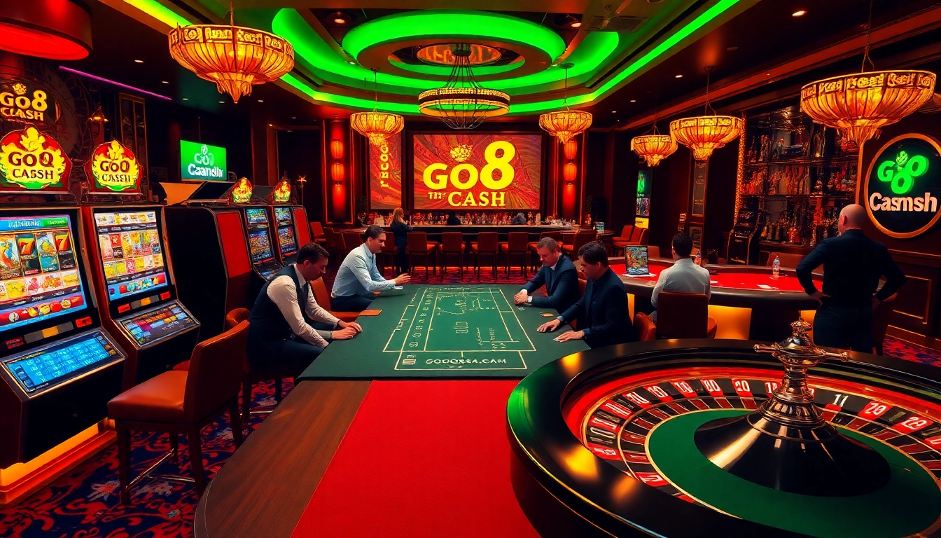 Experience high-stakes gaming action at https://go8.cash/ with luxurious roulette wheels and thrilling poker games.