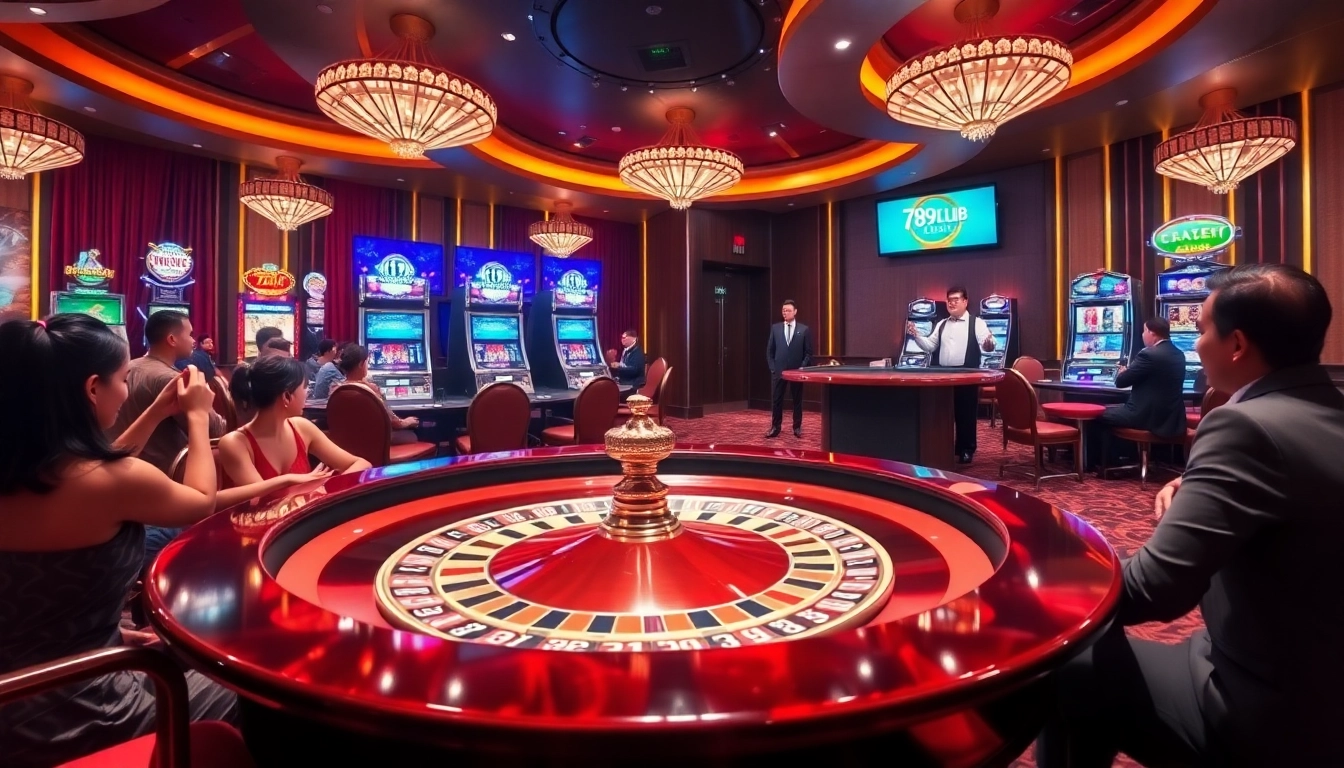 Experience thrilling casino action at 789CLUB with vibrant gaming tables and engaging atmosphere.