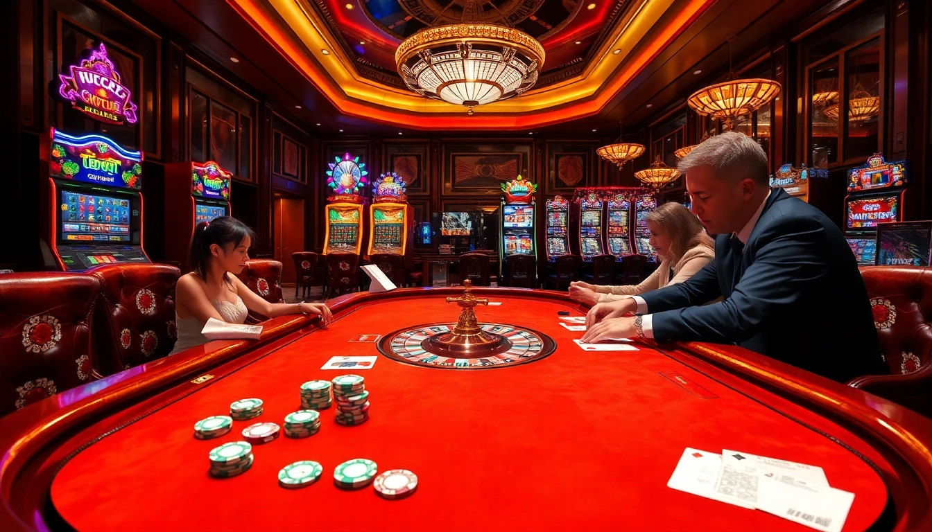 Engaging players at a luxurious poker table represent mmoo giải trí online with high-stakes excitement.